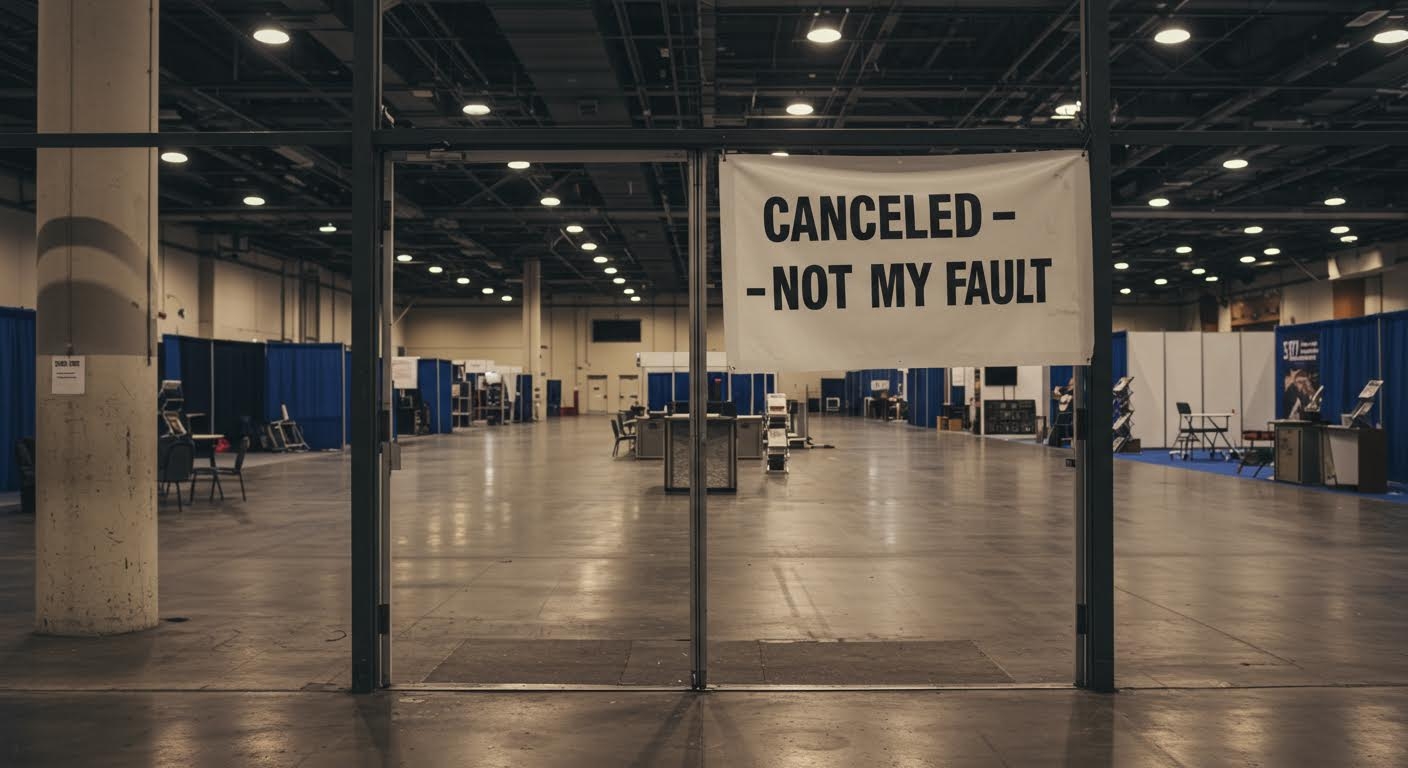 Empty Event Venue with Canceled Decorations Abandoned party space with empty chairs, balloons, and decorations—no guests present, event canceled.